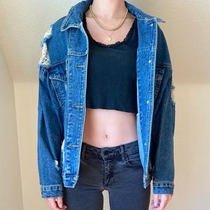 Oversized jean jacket